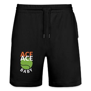Tennis - Short de jogging bio TRAINER Stanley/Stella unisexe - noir - Devant - Nik (191cm) & Marisol (170cm)