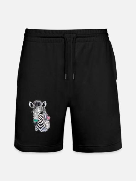 Zeba foals - Stanley/Stella Trainer Unisex Organic Jogging Shorts - black