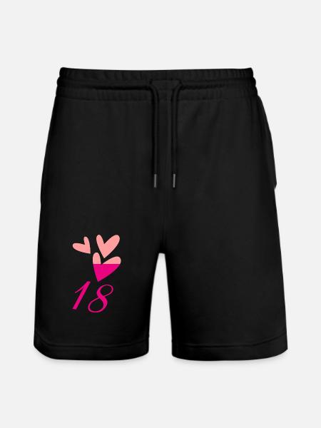 18. 18 ANNI. 18° ANNIVERSARIO. COMPLEANNO 18 ANNI. - Pantaloncini da jogger ecologici unisex Trainer di Stanley/Stella - nero