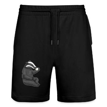 Tasse à café Badger - Short de jogging bio TRAINER Stanley/Stella unisexe - noir - Devant - Nik (191cm) & Marisol (170cm)