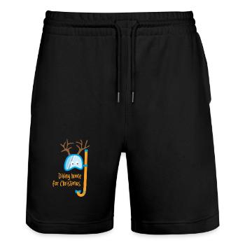 Cerf Cool Dictons Drôles Noël Noël - Short de jogging bio TRAINER Stanley/Stella unisexe - noir - Devant - Nik (191cm) & Marisol (170cm)