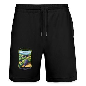 Penchant for alcohol - Stanley/Stella Trainer Unisex Organic Jogging Shorts - black - Front - Nik (191cm) & Marisol (170cm)