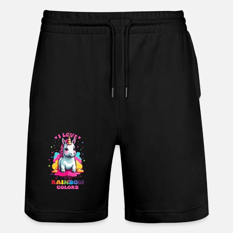 Licorne mignonne - Short de jogging bio TRAINER Stanley/Stella unisexe - noir