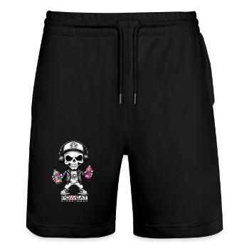 Pulvérisateur Skull - Short de jogging bio TRAINER Stanley/Stella unisexe - noir - Devant - Nik (191cm) & Marisol (170cm)