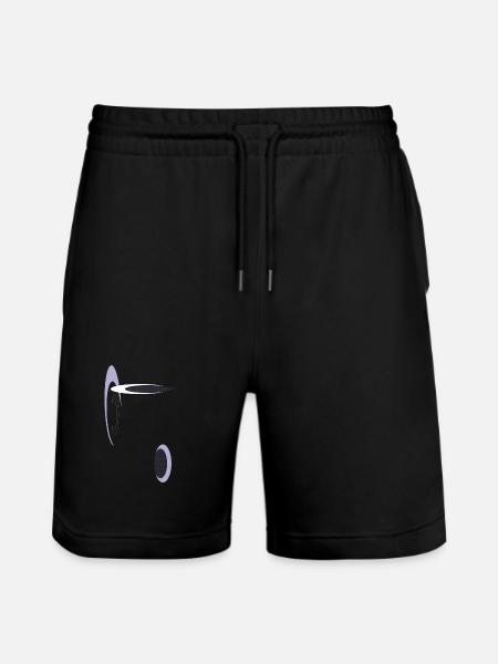Abstract geometry in purple - Stanley/Stella Trainer Unisex Organic Jogging Shorts - black