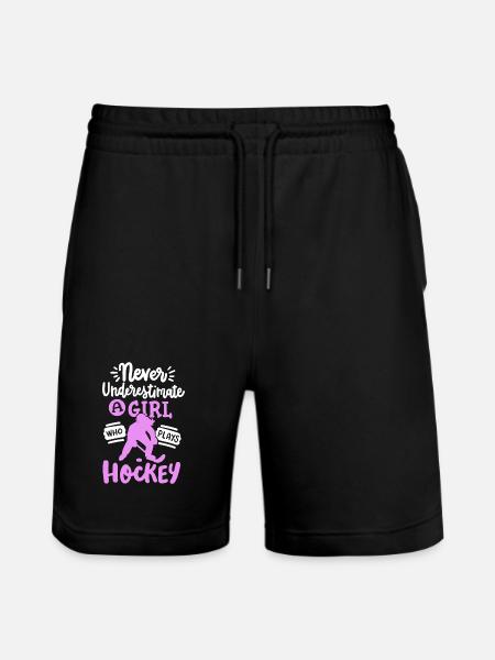 Eishockey Eishockeyspielerin - Stanley/Stella Unisex Bio Joggingshorts Trainer  - Schwarz