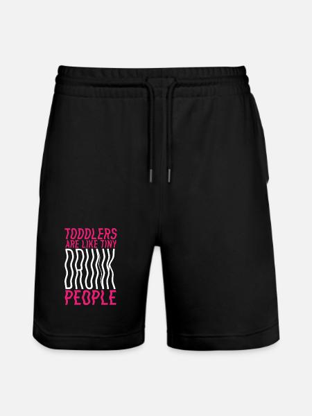 Toddlers & Drunks – Funny Parent's Saying - Stanley/Stella Trainer Unisex Organic Jogging Shorts - black