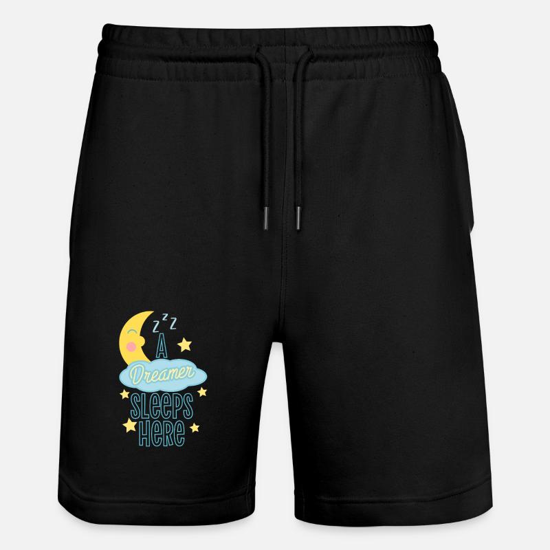 Schlafender Träumer Astronaut Design - Stanley/Stella Unisex Bio Joggingshorts Trainer  - Schwarz