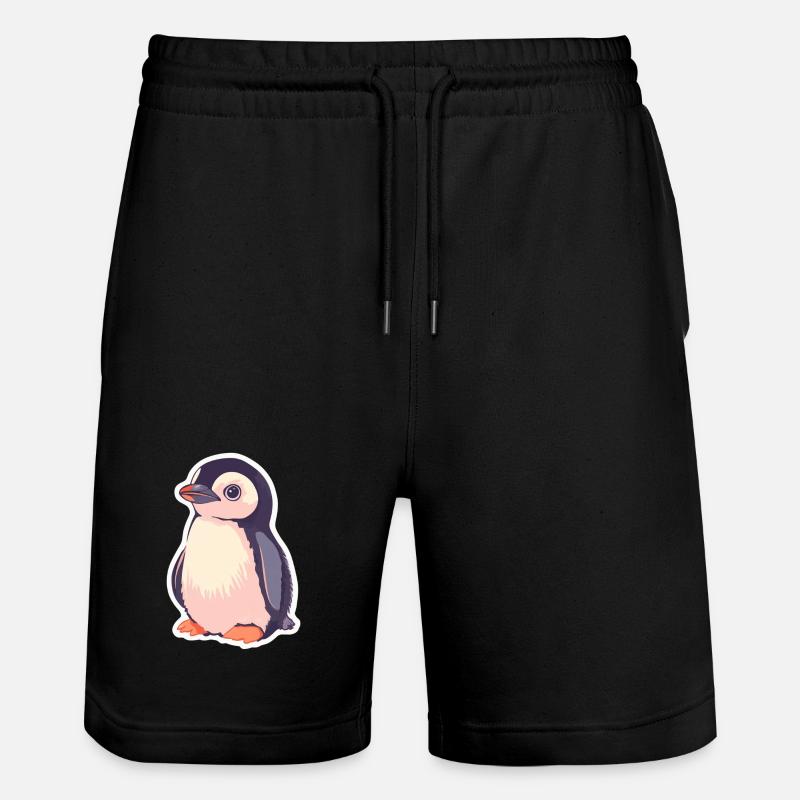 Pinguin - Stanley/Stella Unisex Bio Joggingshorts Trainer - Schwarz