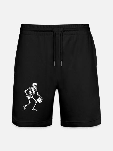 Skeleton Dribbler Basketball - Stanley/Stella Trainer Unisex Organic Jogging Shorts - black