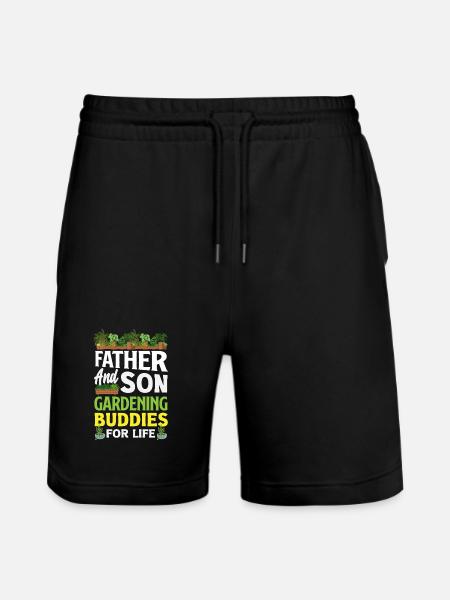 Garden & Plant Lovers Gifts - Stanley/Stella Trainer Unisex Organic Jogging Shorts - black