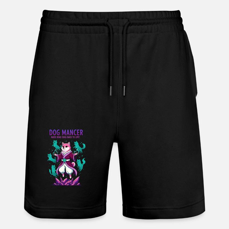 Hundemancer Hundezauberer zieht Geisthunde groß - Stanley/Stella Unisex Bio Joggingshorts Trainer  - Schwarz