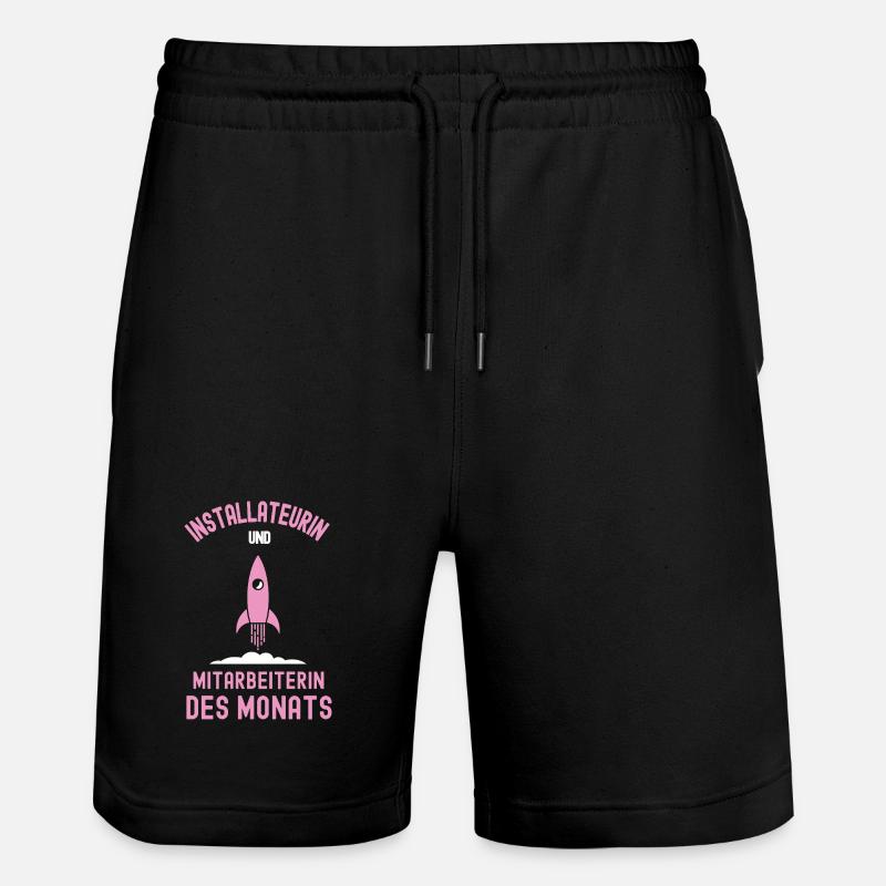 Meilleur Employé Plombier du Mois - Short de jogging bio TRAINER Stanley/Stella unisexe - noir