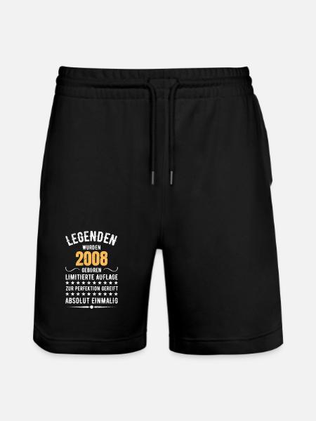 Limited Edition 2007 18th Birthday Gift - Stanley/Stella Trainer Unisex Organic Jogging Shorts - black