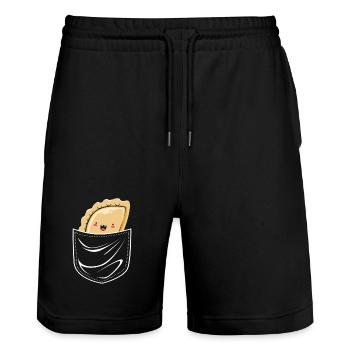Pierogi Pologne Polonais - Short de jogging bio TRAINER Stanley/Stella unisexe - noir - Devant - Nik (191cm) & Marisol (170cm)