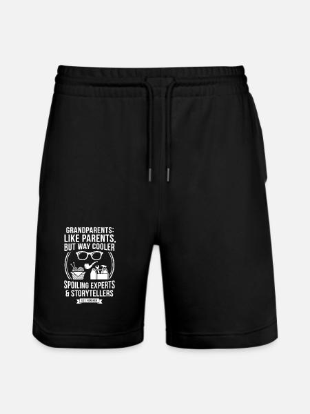 Grootouders: Spoilmaster & Storyteller - Stanley/Stella uniseks bio-joggingshorts Mover  - zwart