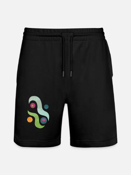 Yoga design_46 - Stanley/Stella Trainer Unisex Organic Jogging Shorts - black