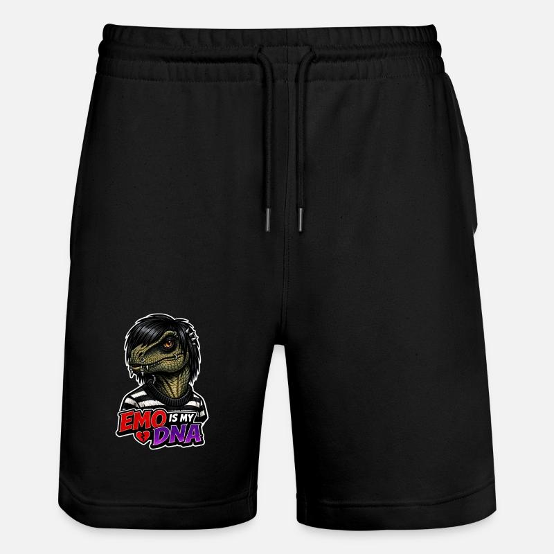Emo Dinosaur, Sad Dino, Emotional - Stanley/Stella Trainer Unisex Organic Jogging Shorts - black