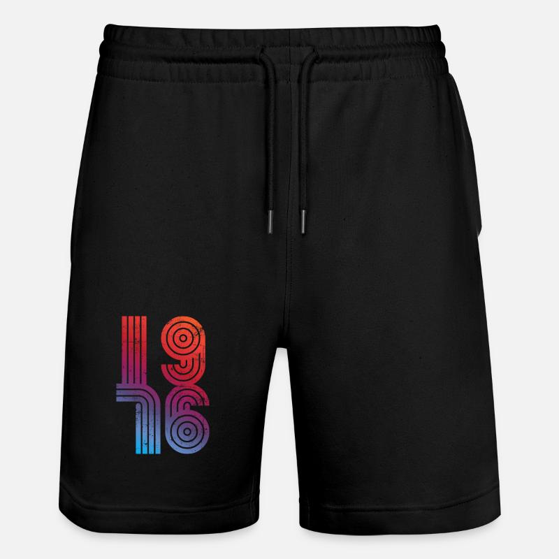 Millésime 1976 - Short de jogging bio TRAINER Stanley/Stella unisexe - noir