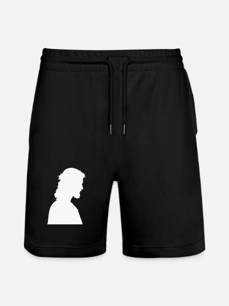 Jesus Christ Silhouette - Stanley/Stella Trainer Unisex Organic Jogging Shorts - black