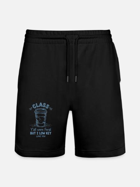 Teacher Appreciation School Y'all Were Feral - Stanley/Stella Trainer Unisex Organic Jogging Shorts - black