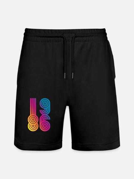 86 Eight Six 1986 - Stanley/Stella Unisex Bio Joggingshorts Trainer - Schwarz