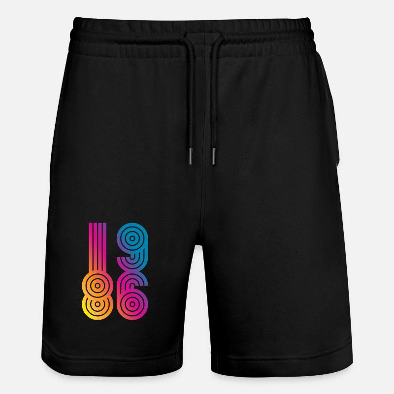86 Eight Six 1986 - Stanley/Stella Trainer Unisex Organic Jogging Shorts - black