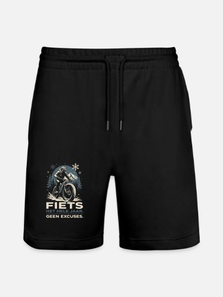 Vélo Toute l'Année - Pas d'Excuses Design - Short de jogging bio TRAINER Stanley/Stella unisexe - noir