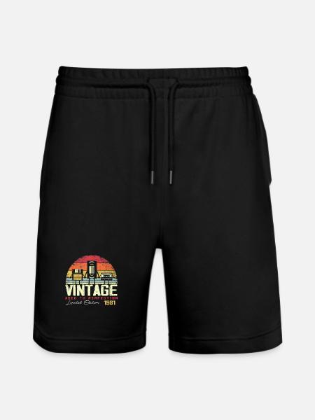 Cadeau Millésime 1981 - Short de jogging bio TRAINER Stanley/Stella unisexe - noir
