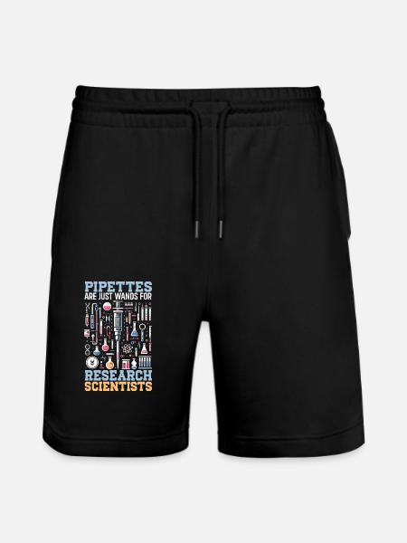 Funny lab technician biotechnologist - Stanley/Stella Trainer Unisex Organic Jogging Shorts - black