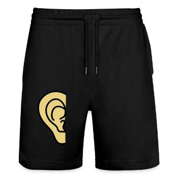 ear - Short de jogging bio TRAINER Stanley/Stella unisexe - noir - Devant - Nik (191cm) & Marisol (170cm)