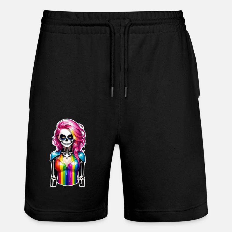 Halloween - Rock & Regenbogen - Stanley/Stella Unisex Bio Joggingshorts Trainer  - Schwarz