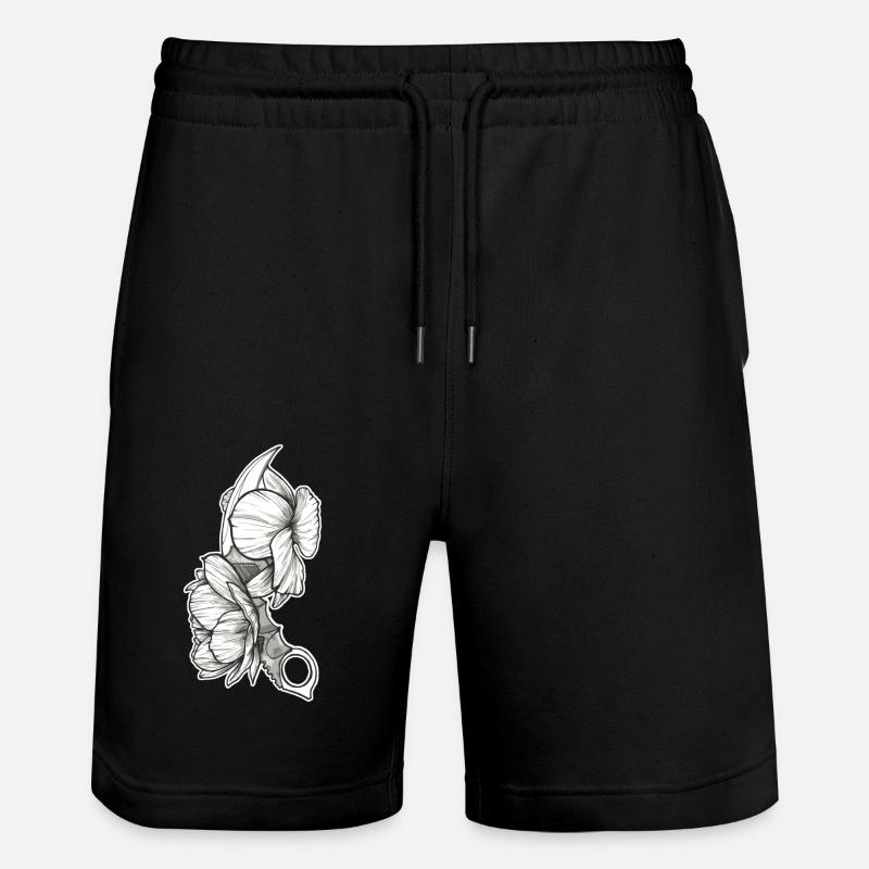 Flower Knife - Stanley/Stella Unisex Bio Joggingshorts Trainer - Schwarz