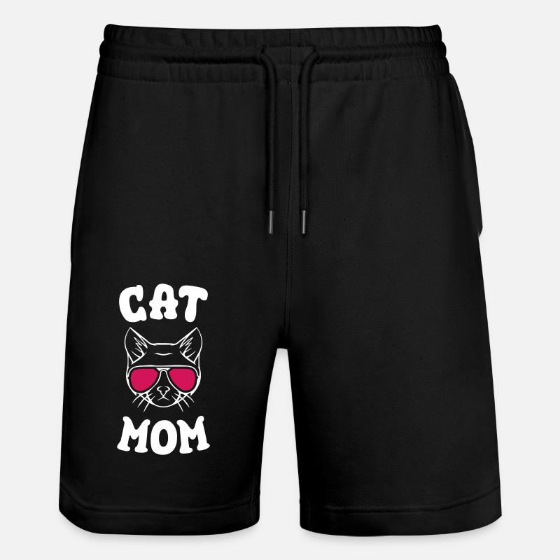 Cat Mom - Stanley/Stella Unisex Bio Joggingshorts Trainer  - Schwarz