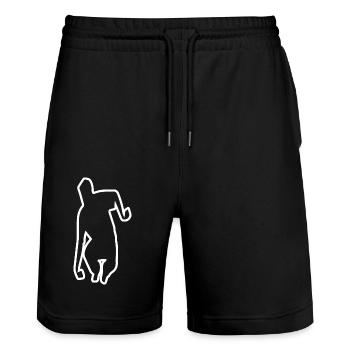 CONTOUR BOWLER - Stanley/Stella Trainer Unisex Organic Jogging Shorts - black - Front - Nik (191cm) & Marisol (170cm)