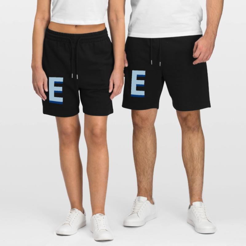 Pop und moderner blauer Buchstabe e Stanley/Stella Unisex Bio Joggingshorts Trainer 