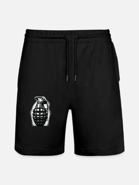Explosive Charge: Hand Grenade - Stanley/Stella Trainer Unisex Organic Jogging Shorts - black
