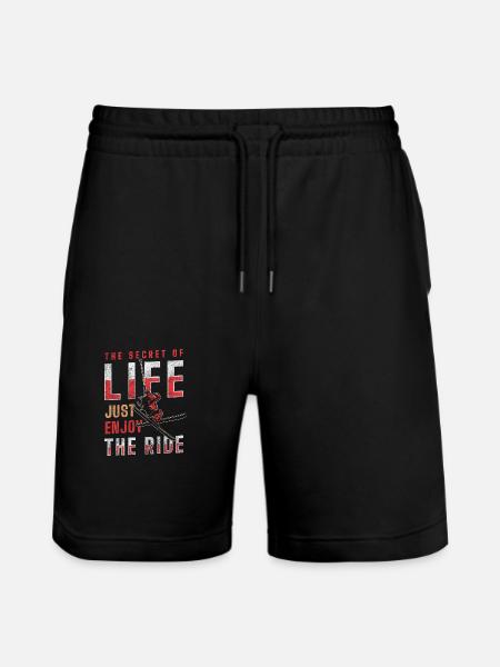 Skiing Alps Downhill Ski area - Stanley/Stella Trainer Unisex Organic Jogging Shorts - black