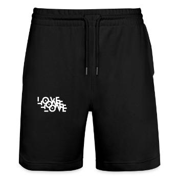 SUMMER - Stanley/Stella Unisex Bio Joggingshorts Trainer  - Schwarz - Vorne - Nik (191cm) & Marisol (170cm)