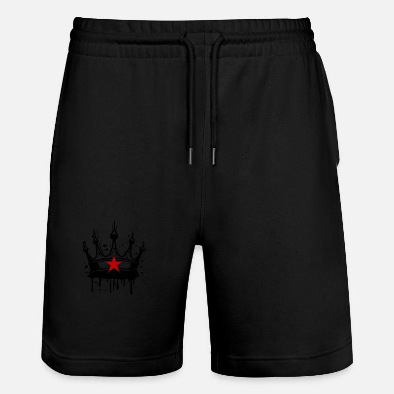 Krone Symbol - Stanley/Stella Unisex Bio Joggingshorts Trainer  - Schwarz