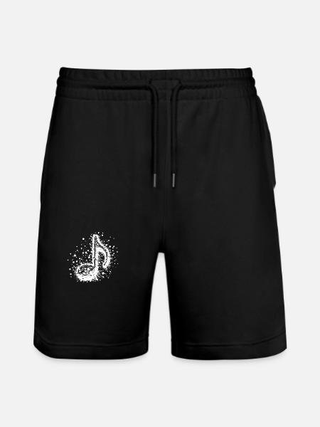 Music Sheet Music Tattoo Splash - Stanley/Stella Trainer Unisex Organic Jogging Shorts - black