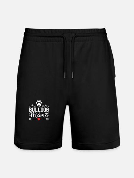 Bulldog Mom - Stanley/Stella Trainer Unisex Organic Jogging Shorts - black