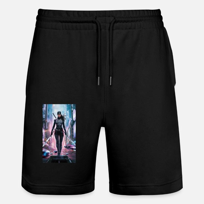 Super-héros ninja - Short de jogging bio TRAINER Stanley/Stella unisexe - noir