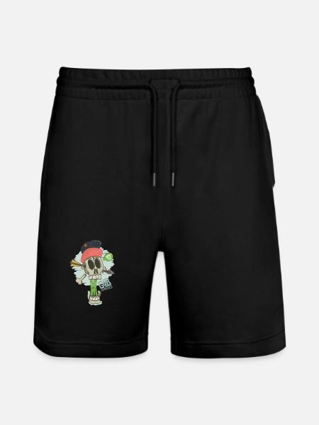 Knochenzombie Skate Mashup - Stanley/Stella Unisex Bio Joggingshorts Trainer - Schwarz