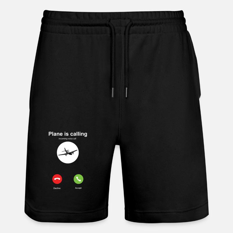 Mon avion appelle - Short de jogging bio TRAINER Stanley/Stella unisexe - noir