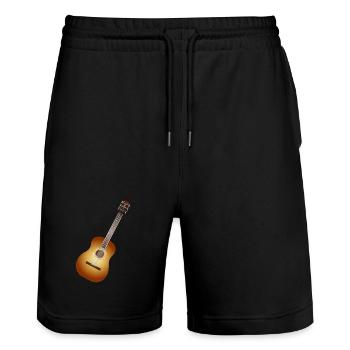 schöne Akustikgitarre in warmen Farbtönen - Stanley/Stella Unisex Bio Joggingshorts Trainer  - Schwarz - Vorne - Nik (191cm) & Marisol (170cm)