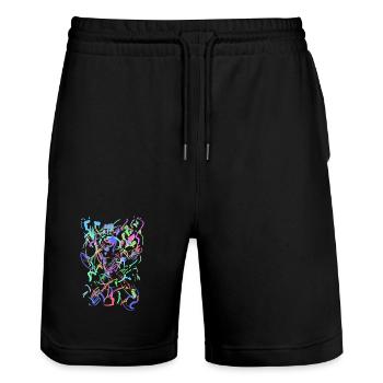 Art - Short de jogging bio TRAINER Stanley/Stella unisexe - noir - Devant - Nik (191cm) & Marisol (170cm)