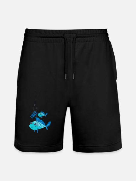 Poissons bleus en liberté - Short de jogging bio TRAINER Stanley/Stella unisexe - noir