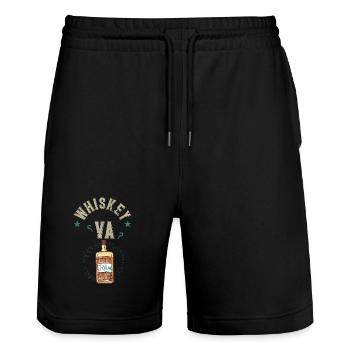 Whisky va ? Á rhum Bourbon Alcool Fête Vintage - Short de jogging bio TRAINER Stanley/Stella unisexe - noir - Devant - Nik (191cm) & Marisol (170cm)