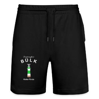 Leuchtturm Bülk, Kieler Förde, Ostsee - Stanley/Stella Unisex Bio Joggingshorts Trainer  - Schwarz - Vorne - Nik (191cm) & Marisol (170cm)